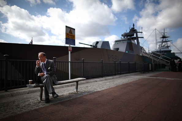 Tàu cao tốc có trang bị tên lửa tấn công lớp Skjold của Hải quân Hoàng gia Nauy tham gia triển lãm tại London.